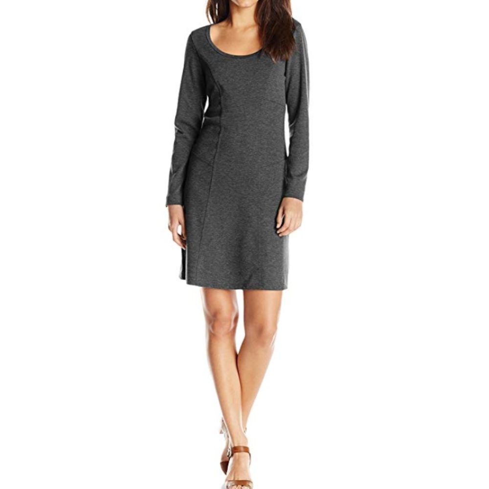 Prana Long Sleeve Charcoal Soskia Dress Sz L